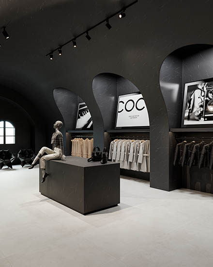 LUXURY Series Stone Dark: Placas de Superficie Sólida 